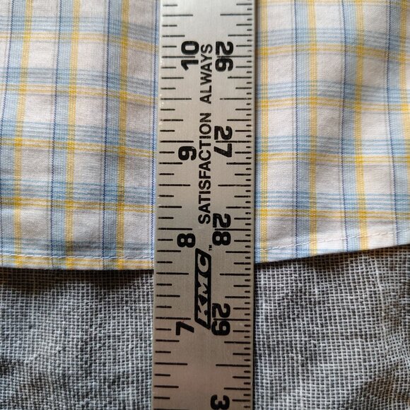 UNTUCKit Vielles Shirt Mens Size Medium Gingham Plaid Cotton Long Sleeve 41128 - Picture 10 of 12